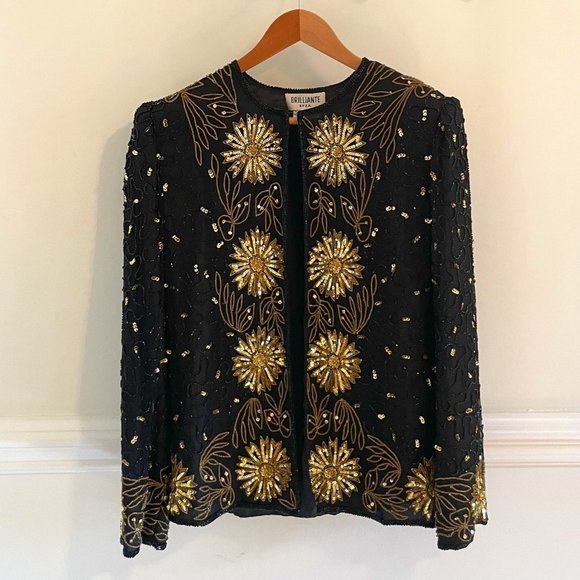Vintage Silk Beaded Jacket - Picture 1 of 5